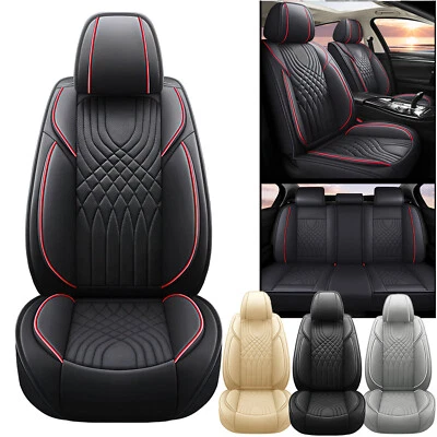 Luxury Leather 5-Seat Car Covers For Mercedes-Benz Front Rear Full Set Protector - Image 1 of 4