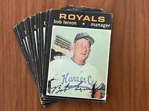 1971 Topps Set (15) BOB LEMON #91 Karten SET KANSAS CITY ROYALS - SEHR GUTER ZUSTAND - Bild 1 von 1