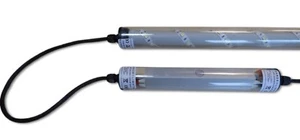 Gabionen Leuchte LED 360° 1,40 m blau Steinzaun Glasbeleuchtung -#6885 - Bild 1 von 5