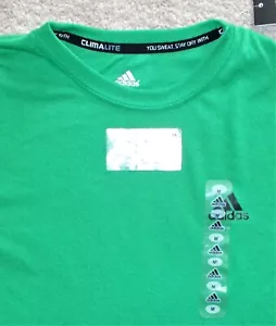 Camicia Adidas Climalife uomo verde top maniche corte etichette sportive media nuova - Foto 1 di 3