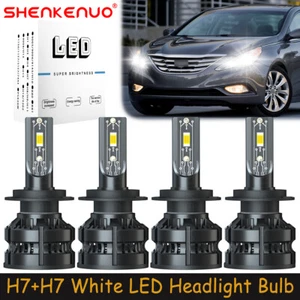 For Hyundai Sonata 2011-2014 Combo White H7 LED Headlights Bulb High Low Beam Z8 - Picture 1 of 15