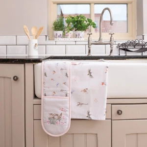 Wrendale Designs Feathered Friends Kitchen Textile Oven Glove Apron or Tea Towel - Picture 1 of 8