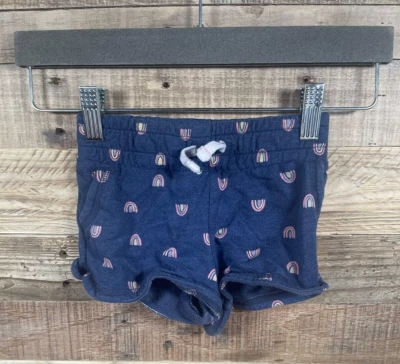 Pantalones Cortos Jumping Beans Niñas (3T) Azul Arco Iris Algodón Cómodos Elásticos Foto 1 de 3