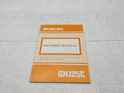 1991 Suzuki GN125E Owner's Manual 99011-05324-03A Pub 1990 GN 125E - Read - Image 1 of 4