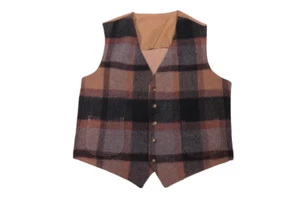 LEE Wool Corduroy Train Conductors Vest w/ Brass Buttons Size 42 Regular - Picture 1 of 6