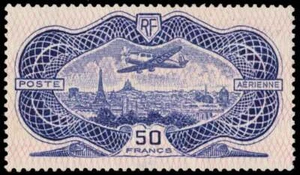 FRANKREICH C15 - Eindecker über Paris "1936 Luftpost - signiert" (pb89260) NH - Bild 1 von 1