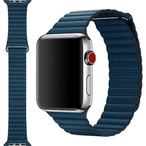 Oryginalna bransoletka Apple Watch Leather Loop Cosmos Blue 42mm oryginalne opakowanie zapieczętowana - Zdjęcie 1 z 4