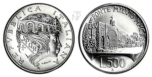 Repubblica Italiana 1991 (2100 Anni Ponte Milvio) 500 Lire FDC. - Picture 1 of 6