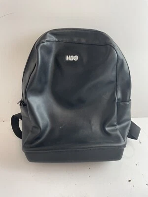 Mochila de cuero negra con logotipo Moleskine HBO RARA Foto 1 de 4