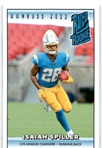2022 PANINI INSTANT RATED ROOKIE ISAIAH SPILLER RC LOS ANGELES CHARGERS #RR34 - Picture 1 of 2