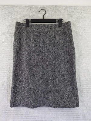 Falda corta recta Hobbs London gris 75 % lana talla UK 12 totalmente forrada Foto 1 de 4
