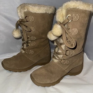 Sporto JoJo Waterproof Suede Faux Fur Insulated Winter Snow Boots Wedge Shoe 6.5 - Picture 1 of 11