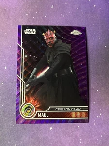 2023 Topps Chrome Star Wars  Purple Wave Refractor Darth Maul #24 - Picture 1 of 1