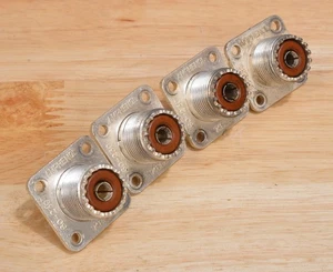 MENGE 4 AMPHENOL VERSILBERT HERGESTELLT IN DEN USA SO-239 UHF ANTENNENSTECKER - Bild 1 von 2
