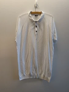 Pal Zileri Lab Polo Shirt Mens Size 54 UK 2XL White Short Sleeve Knitted - Picture 1 of 9