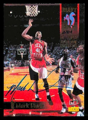 Signature Rookies Draft Day 1995 #9 Mark Davis/7750 automático Texas Tech Foto 1 de 2