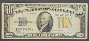 1934 A $10 Dollar Emergency Issue North Africa Silver Certificate  - Picture 1 of 2