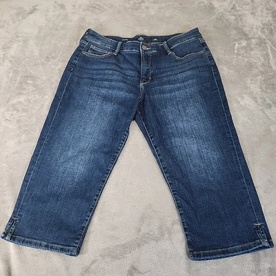 Pantalones de mezclilla capri informales St John's Bay para mujer 12P azul oscuro Normcore Foto 1 de 4