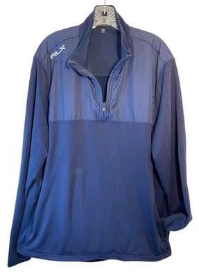 Ralph Lauren RLX HOMBRE CHAQUETA XXL AZUL BLANCO ABRIGO absorbente secado rápido golf cremallera completa Foto 1 de 4