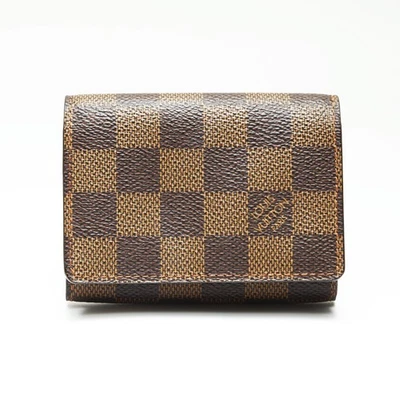 Estuche para tarjetas Louis Vuitton 2006 Damier sobre tarjeta de visita marrón WS23871 Foto 1 de 4