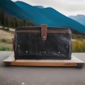 Cartera de muñeca de cuero negra organizadora espaciosa The Sak para mujer - Imagen 1 de 1