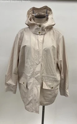 Lands' End Women's Light Beige Anorak Jacket - Size (Refer to measurements) - Image 1 of 4