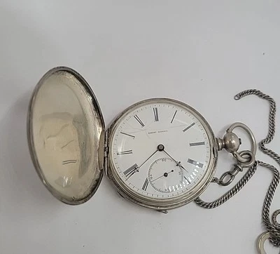 Antiguo reloj de bolsillo Robert Roskell funcionando.  Foto 1 de 4
