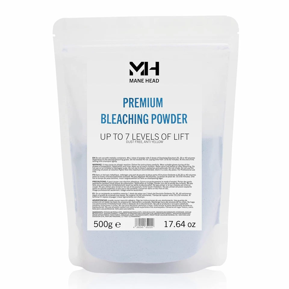 Polvo blanqueador sin polvo Blue Premium para cabello - Fórmula antiamarilla, hasta 7 niveles Foto 1 de 4