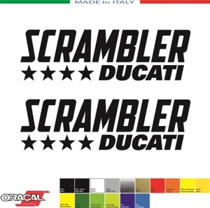 KIT 2 ADESIVI DUCATI SCRAMBLER 400 mm.180 x 54 - STICKERS AUFKLEBER PEGATINAS - Imagen 1 de 1