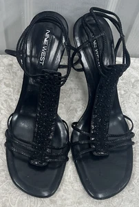 Nine West Rochelle Damen-Heels 9M schwarz Leder gebraucht, in einwandfreiem Zustand - Bild 1 von 11