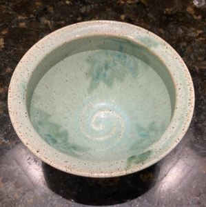 Studio Art Thrown Clay Glazed 5.5 In Cereal Bowl Signed - Picture 1 of 8