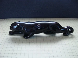 CERAMIC BLACK PANTHER FIGURINE HARRIS POTTERIES CHICAGO ILLINOIS - Picture 1 of 6