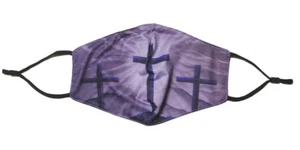 Handmade Face Mask w 5 Layer Filter- Washable - Cross Gospel Faith Bible Trinity - Picture 1 of 4