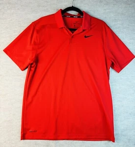 Nike Golf Red Polo Mens Size large Classic Dri Fit - Picture 1 of 4