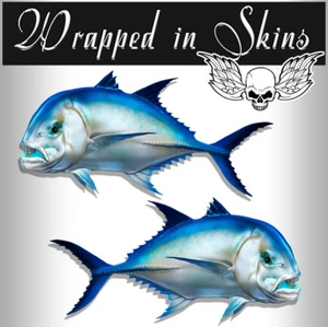 Calcomanías para RV 2 pegatinas de pescado Trevally 24" calcomanías gráficas para barco pegatinas de pesca RV #3 - Imagen 1 de 1