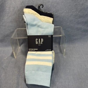 Calze Gap Uomo Cotone Crew Multicolore Abito Comfort Morbide 3 Paia Taglia - 6-12 - Foto 1 di 8