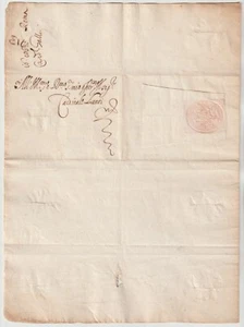 1609 ITALY PRE-STAMP LETTER & EMBOSSED PAPER SEAL ROME FROM CARDINAL ITALIE E/L - Picture 1 of 4