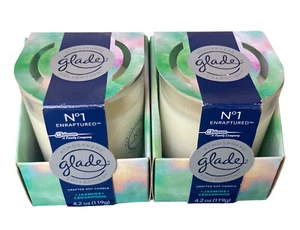 Glade Atmosphere Collection Enraptured Soy Candle Jasmine Cedarwood Lot of 2 - Picture 1 of 6