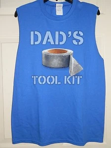 Men's size M 38-40 Father's Day Sleeveless T-Shirt Dad's Tool Kit Duck Tape - Picture 1 of 1