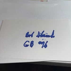 Bob Skoronski 1956 Green Bay Packers Signed 3x5 Index Card - Picture 1 of 1