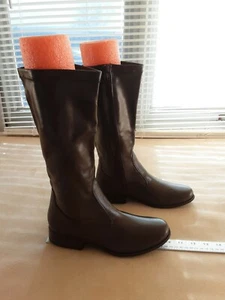 Boots #77 Women Brown Calf Height Zipper Closure NW Out Box Size 8 USA. 4 MX - Picture 1 of 10