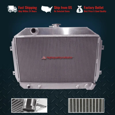 3Rows All Aluminum Radiator For 1970-1973 Datsun 240Z 2.4L 2.2" AT Foto 1 de 4