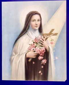 Impresión vintage Santa Teresa de Lisieux/Santa Teresa del Niño Jesús - Italia - Imagen 1 de 5