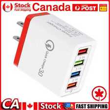 Portable 4 USB Color Wall Charger 3A Fast Charging Phone Charger US Plug Adapter