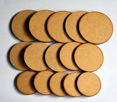 WAROFFICE 10 x 3mm MDF Wargame Round Circle bases 70mm 80mm 90mm 100mm 125mm 150mm