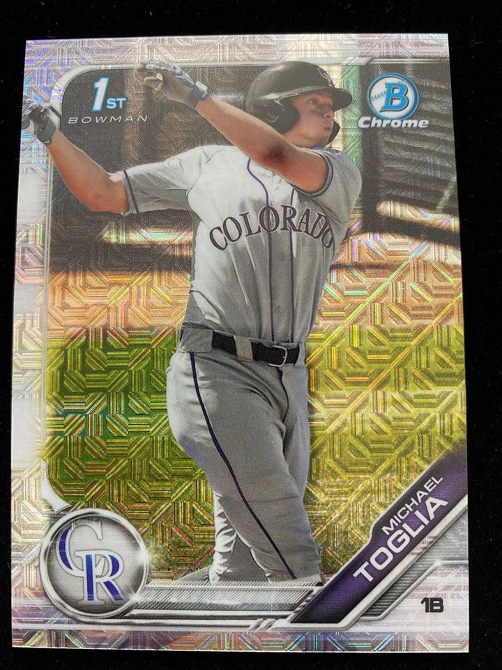 2019 Bowman Draft Chrome MICHAEL TOGLIA 1st Rookie ASIA MOJO REFRACTOR RC SP QTY - Image 1 of 4
