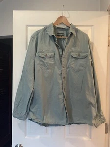 Camisa Eddie Bauer Para Hombres Talla XL Calce Clásico Manga Larga Senderismo Botón Algodón Grn - Imagen 1 de 4