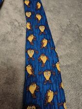 Vintage Tie Rack Warner Bros. Taz Kids Novelty Tie Tazmanian Devil 1997 Blue 