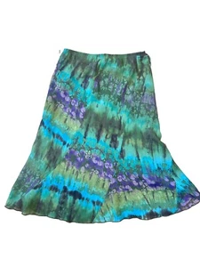 Amy Byer Vintage 90s Y2k Green Floral Skirt, Medium - Picture 1 of 2