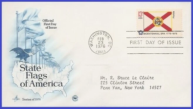 USA3 #1659 ADDR PCS ARTCRAFT FDC   Florida State Flag - Image 1 of 1